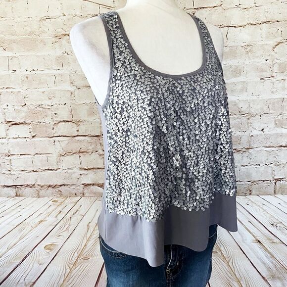 Sans Souci sequin chiffon blouse - Picture 1 of 4